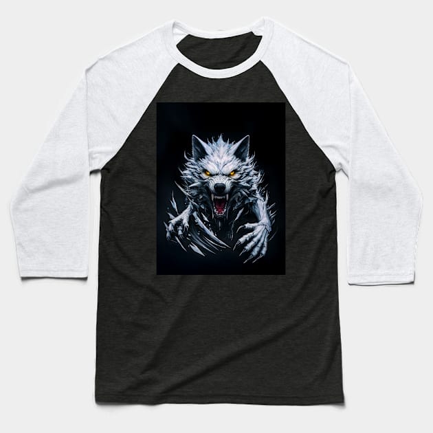 Wolf Baseball T-Shirt by T-Shirt Paradise